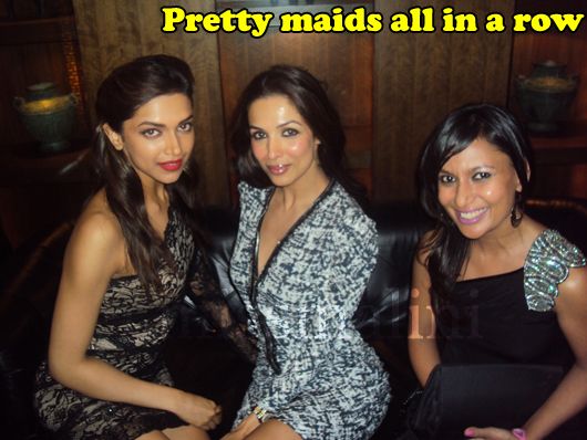 Deepika Padukone, Malika Arora Khan and  MissMalini