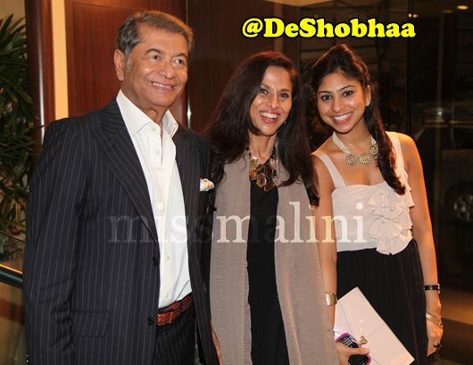Dilip and Shobhaa De with daughter, Arundhati