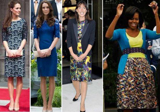 Kate Middleton, Samantha Cameron and Michelle Obama in Erdem