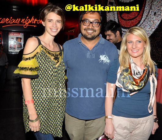 Kalki Koechlin with Anurag Kashyap & Charlotte Ward of The Comedy Store