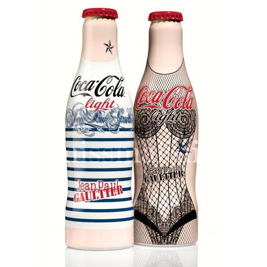 The Gaultier designed Diet Coke bottles