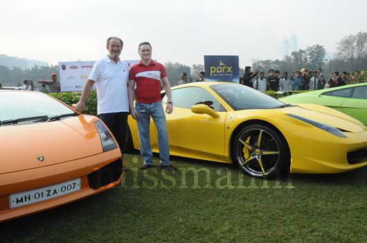 Gautam Singhania and Valentino Balboni, former test driver, Automobili Lamborghini