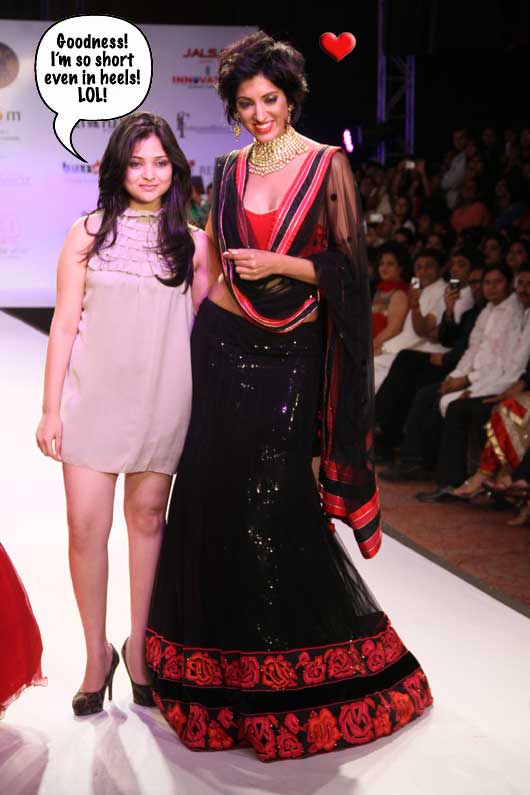 Gitanjali Rawat with Showstopper Jesse Randhawa at Rajasthan Fashion Week