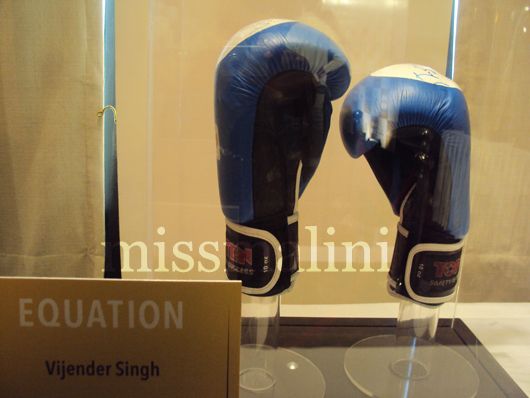 Gloves for auction donated by Vijendra Singh