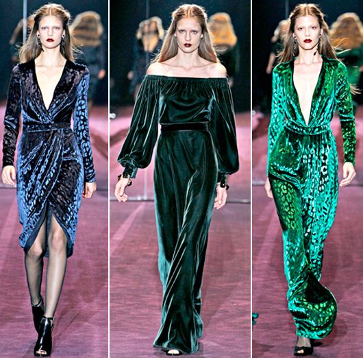 Gucci Fall 2012 Velvets (picture courtesy Style.com)