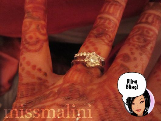 MissMalini's wedding ring