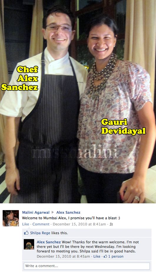 Chef Alex Sanchez and Gauri Devidayal
