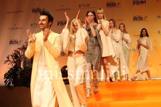 Models wear eco-friendly clothes by Wendell Rodricks