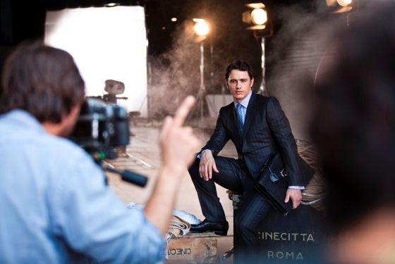 Behind the scenes, James Franco for Gucci | photo courtesy: Gucci