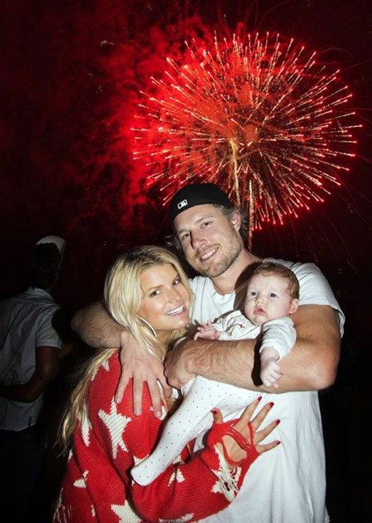 Jessica Simpson with Maxwell and Eric
