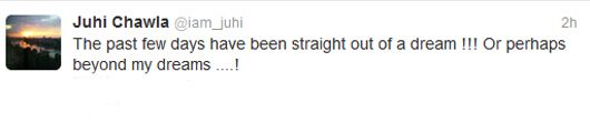 Juhi Chawla's tweet