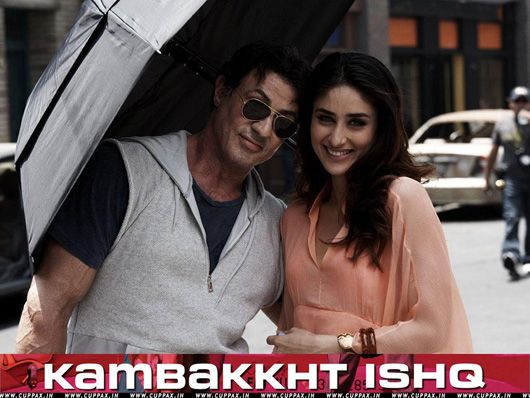 Sylvester Stallone and Kareena Kapoor in Kambakkht Ishq