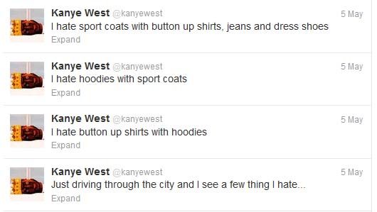 Kanye West Releases Frustrations via Twitter