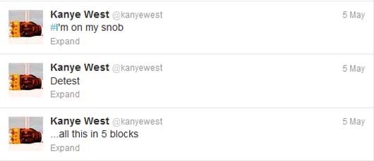 Kanye West Releases Frustrations via Twitter