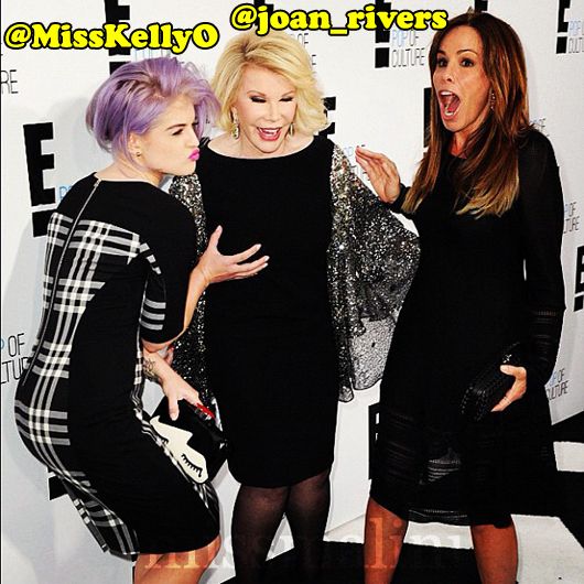 Kelly Osbourne grabs Joan Rivers' breast as her daughter, Mel, reacts in shock