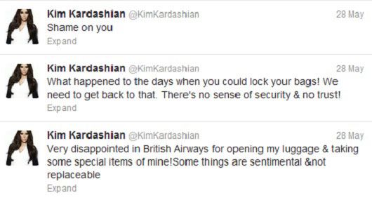 Kim Kardashians Tweets to British Airways