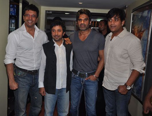 Actor Jaaved Jaaferi, Ashvin Kumar (Director), Suneil Shetty and Ravi Kissen