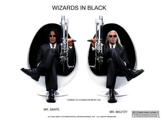 Men in Black? Professor Severus Snape and Lucius Malfoy from Harry Potter