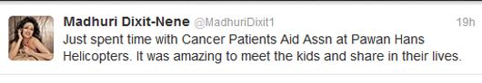 Madhuri's tweet