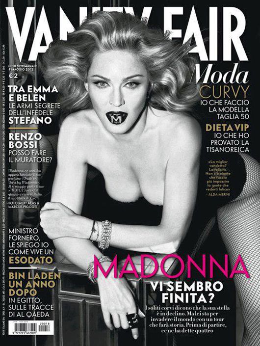 Madonna on the cover of Vanity fair (Italia), Msy 2012 issue