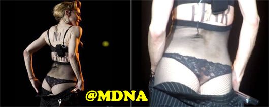 Madonna flashes her butt in Rome