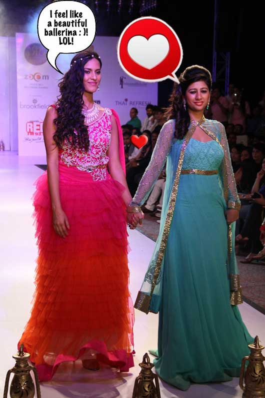 Model with Designer Mahima Madaan at Rajasthan Fashion Week
