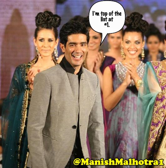 Manish Malhotra is No.1 on the GQ list of Best Dressed List