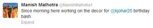 Manish's tweet