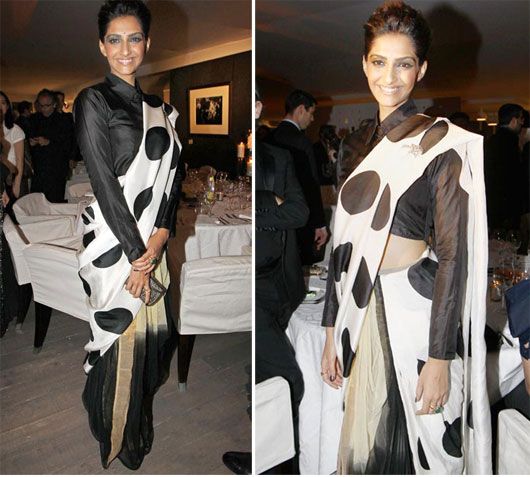 Sonam wears a saree by Masaba Gupta