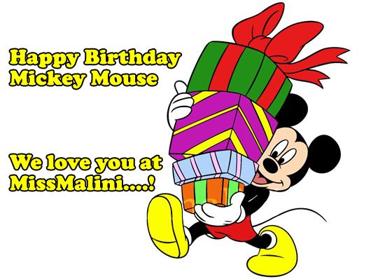 It's Mickey Mouse's birthday today