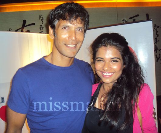 Milind Soman with a friend