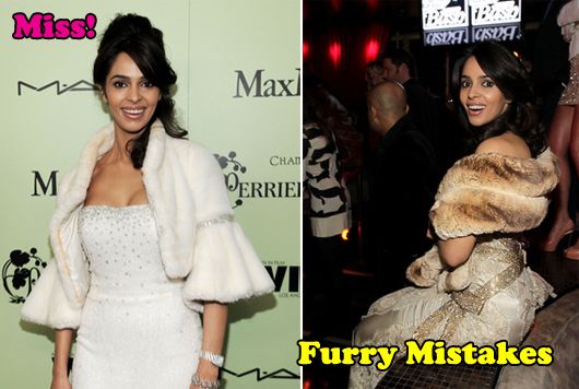 Miss Mallika Sherawat in fur