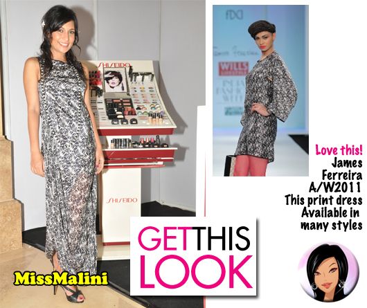 Get This Look: MissMalini’s Day 1 – In James Ferreira & Shiseido at India Resort Fashion Week