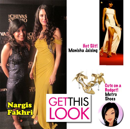 Get This Look: Nargis Fakhri in Monisha Jaising