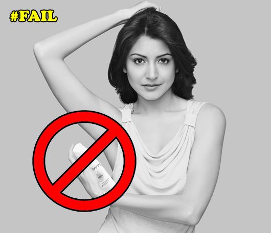 Anushka Sharma Promotes Whitening Deodorant.