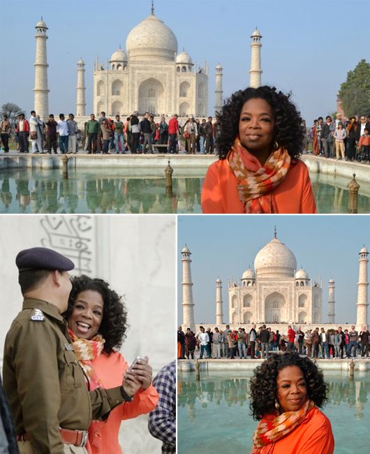 Oprah Winfrey at the Taj Mahal