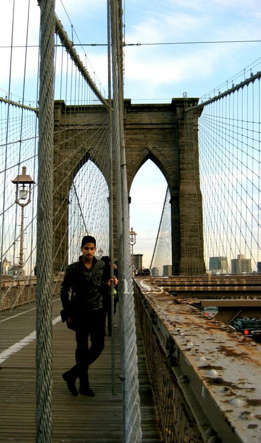 on Brooklyn Bridge
