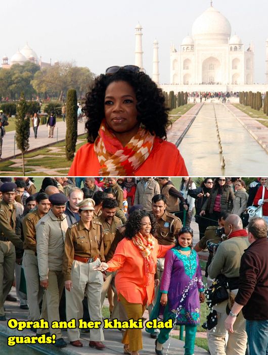 Oprah Winfrey at the Taj Mahal