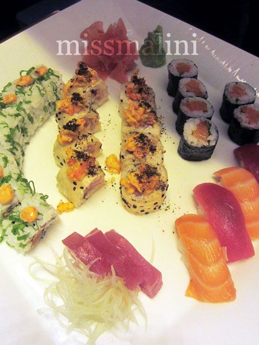 Hosomaki, Sashimi, Nigiri Sushi, Unamaki, Temaki and Soybean Roll platter