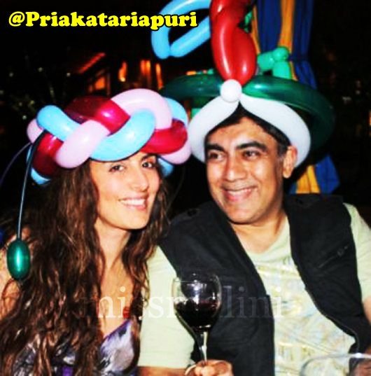 Designer Pria Kataria Puri with her husband, Sumit Puri