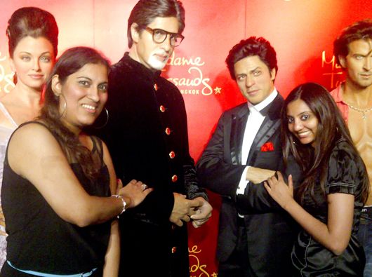 Priya with a friend, the Bachchans and Shah Rukh Khan