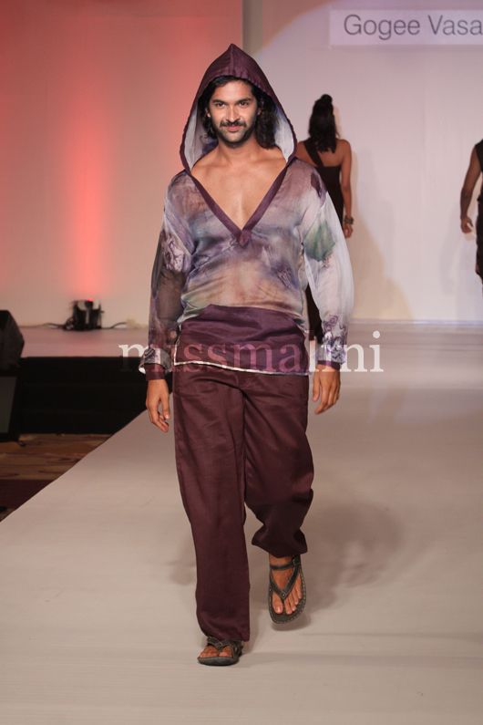 Bollywood actor Purab Kohli walks the ramp for Gogee Vasant at India Resort Fashion Week
