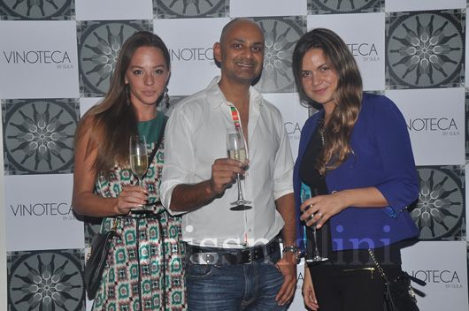 Rajeev Samant with Cecila Oldne and Chef Silvia Grimaldo