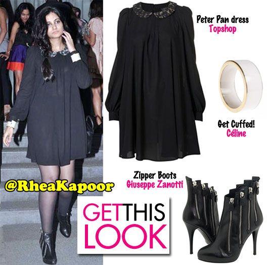 Get This Look : Rhea Kapoor in Topshop and Giuseppe Zanotti