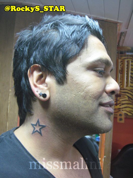 Rocky S with his star tattoo