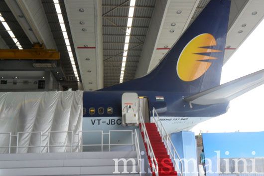 This Jet Airways plane is covered for a reason
