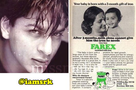 Shah Rukh Khan and the Farex baby food advertisement from years ago