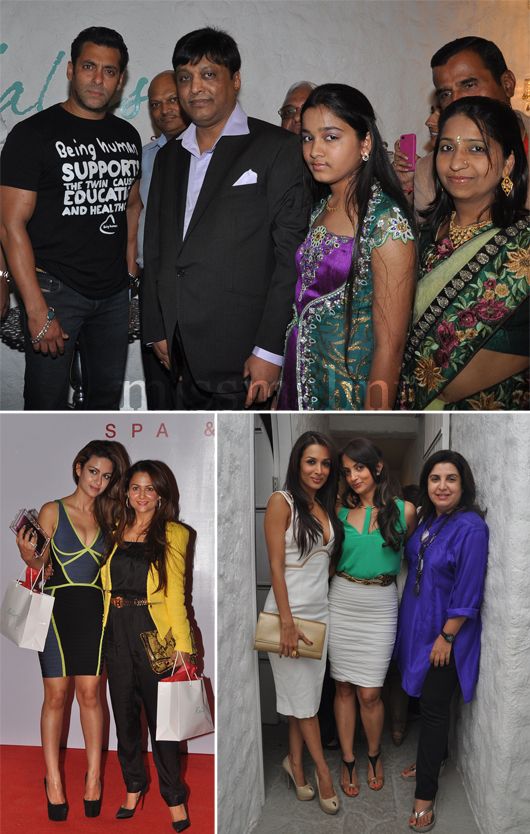 Salman Khan with Manik Soni and family, Natasha Poonawala, Amrita Arora, Malaika Arora Khan, Seema Khan and Farah Khan