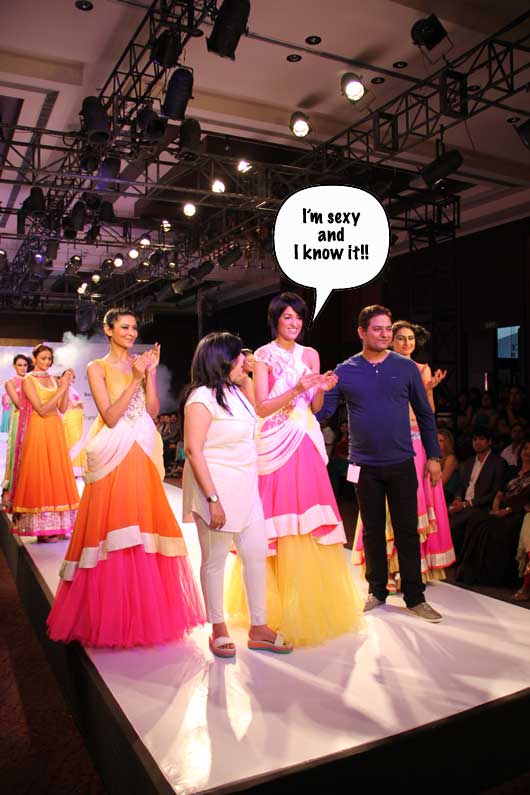 Satya Mishra, Liz Paul, and Models at Rajasthan Fashion Week