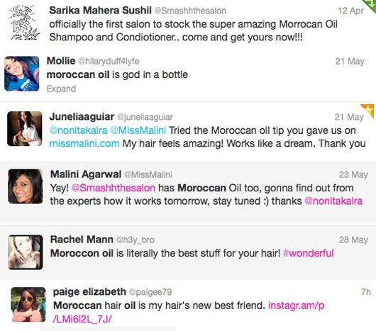 Tweets about Moroccan Oil